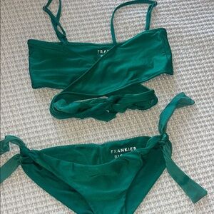 Frankies Bikinis Green Bikini Set